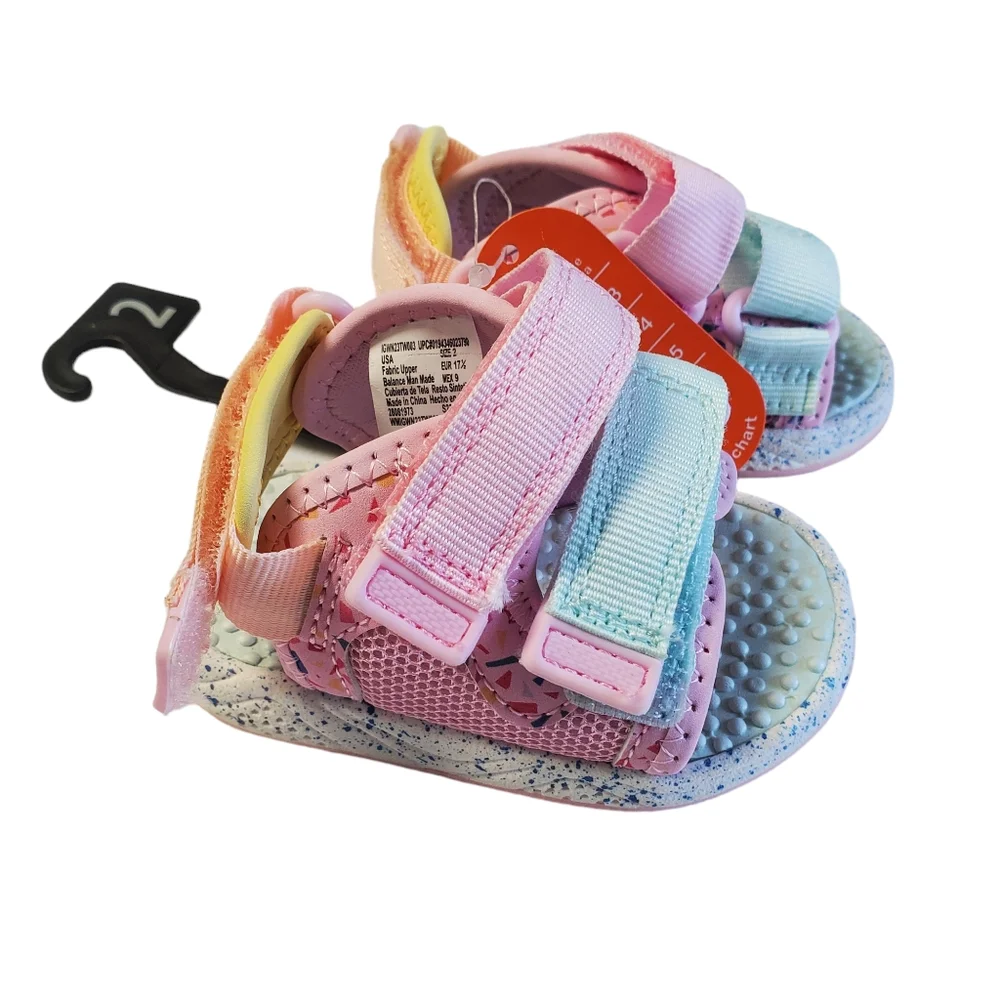 NWT Wonder Nation Infant Girls Trail Sandals Size 2